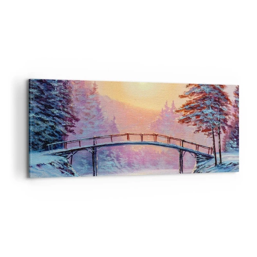 Impression sur toile - Image sur toile - Quatre saisons - hiver - 100x40 cm