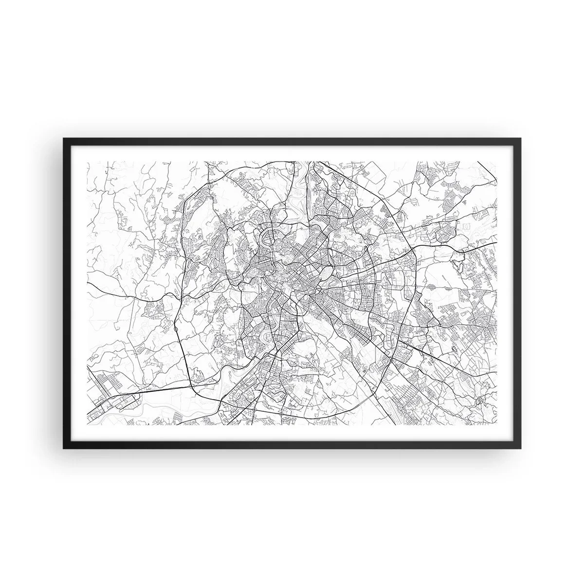 Affiche dans un cadre noir - Poster - Cercle romain - 91x61 cm