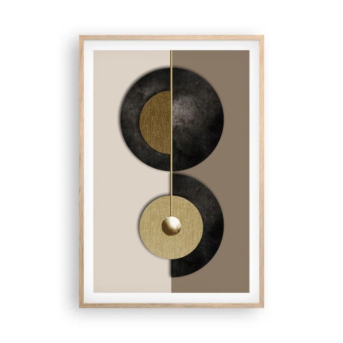 Affiche dans un chêne clair - Poster - Variations autour du cercle - 61x91 cm