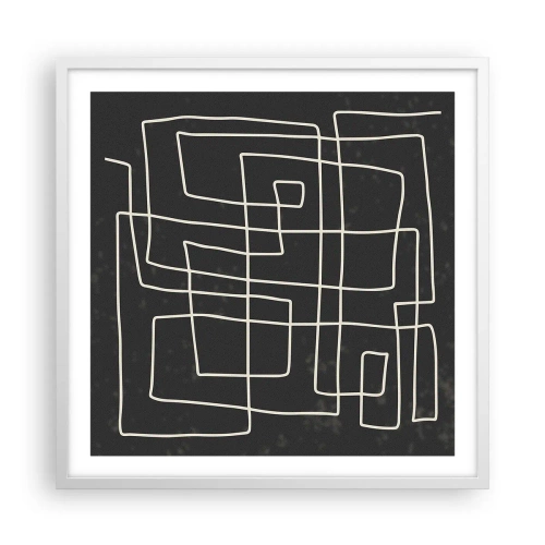 Affiche dans un cadre blanc - Poster - Pas aussi simple - 60x60 cm