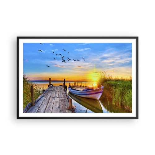 Affiche dans un cadre noir - Poster - Au revoir, à demain - 91x61 cm