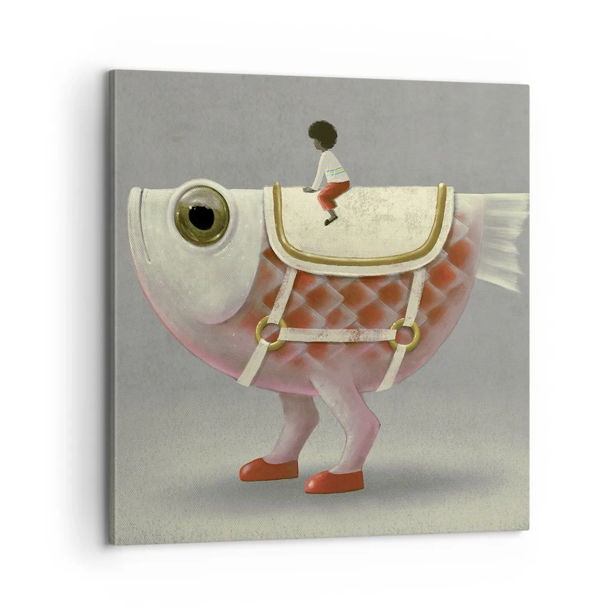 Impression sur toile - Image sur toile - Le cavalier poisson - 60x60 cm