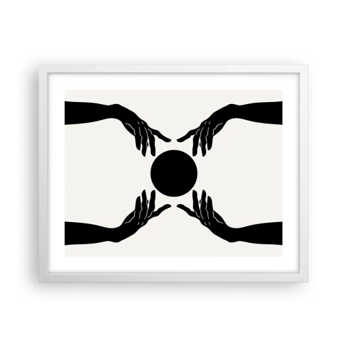 Affiche dans un cadre blanc - Poster - Signe secret - 50x40 cm