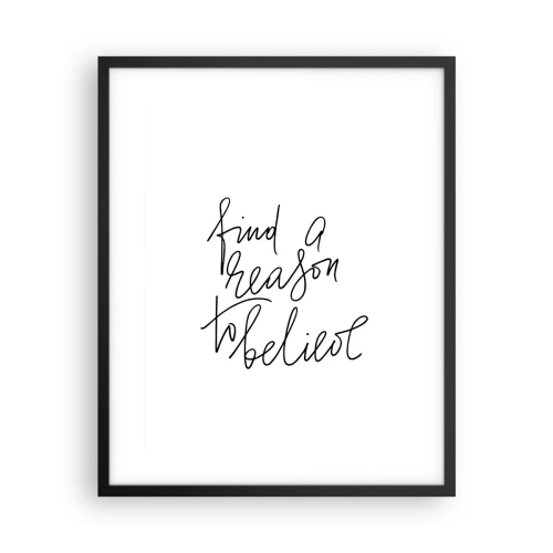 Affiche dans un cadre noir - Poster - C'est possible - 40x50 cm