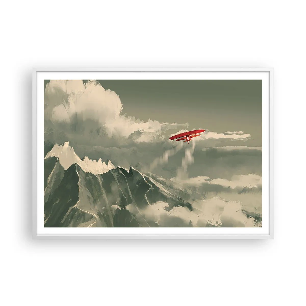 Affiche dans un cadre blanc - Poster - Pionnier intrépide - 100x70 cm