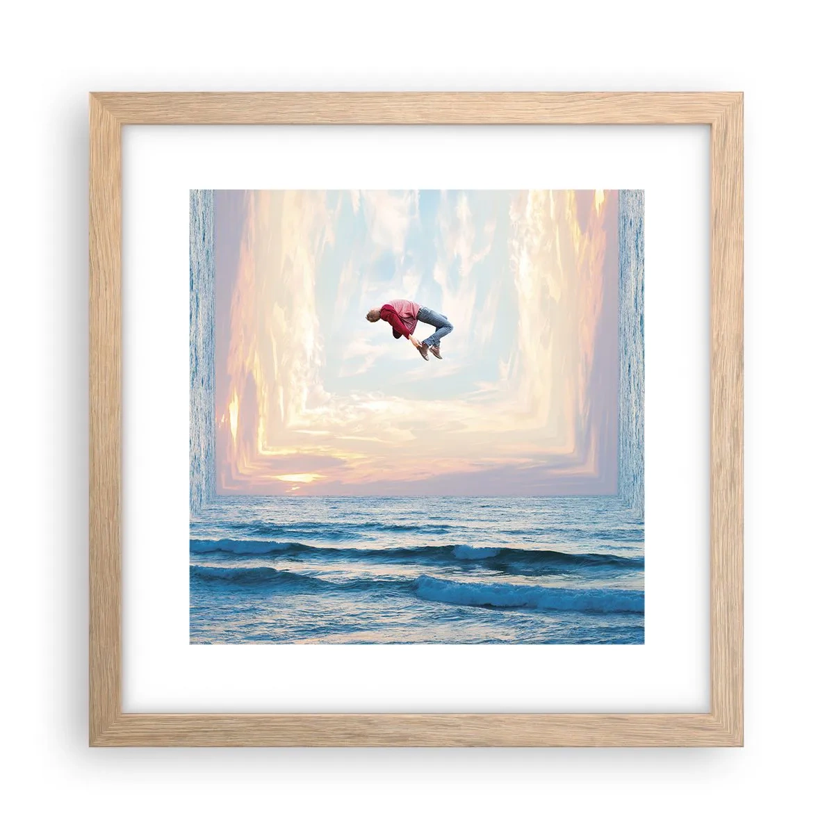 Affiche dans un chêne clair - Poster - Vers une autre dimension - 30x30 cm