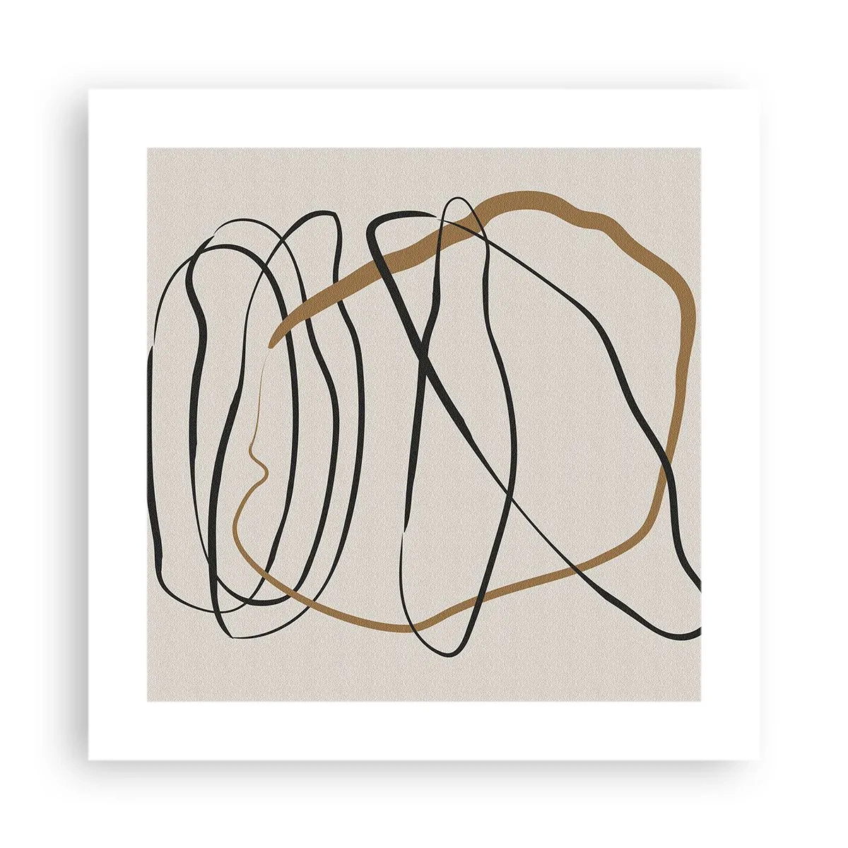 Affiche - Poster - Composition – danse en boucle - 40x40 cm