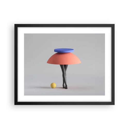 Affiche dans un cadre noir - Poster - Composition surréaliste - 50x40 cm