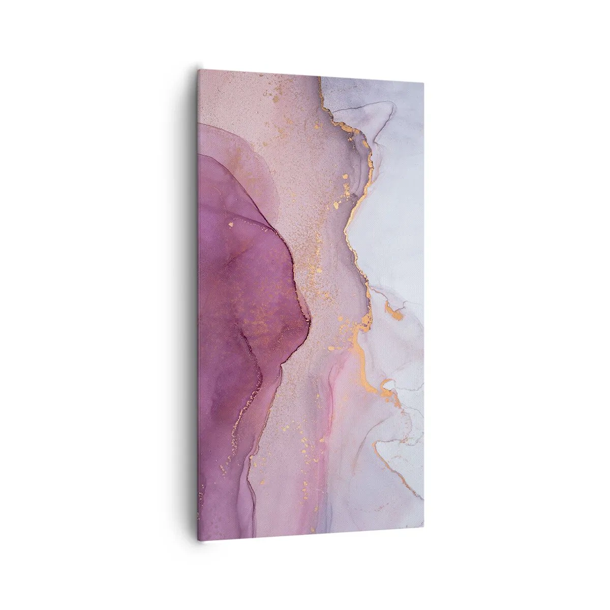 Impression sur toile - Image sur toile - Vagues lilas et violettes - 65x120 cm