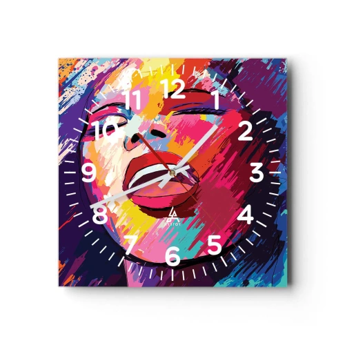 Horloge murale - Pendule murale - Chante toute ma vie - 30x30 cm