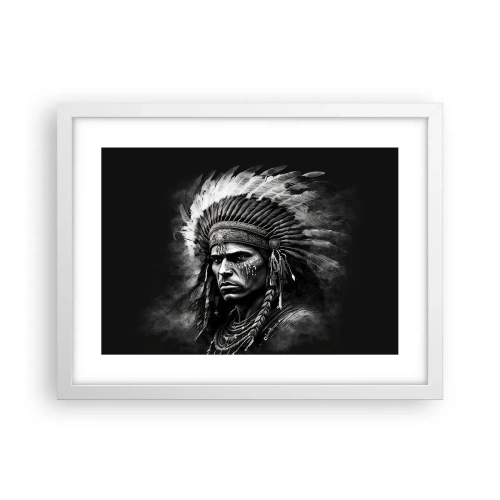 Affiche dans un cadre blanc - Poster - Un leader et un guerrier - 40x30 cm