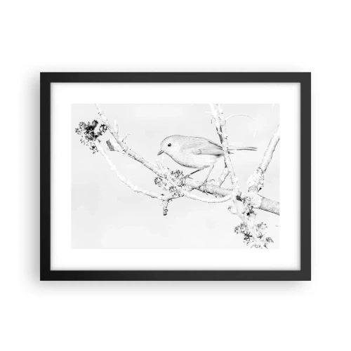 Affiche dans un cadre noir - Poster - Matin d'hiver - 40x30 cm