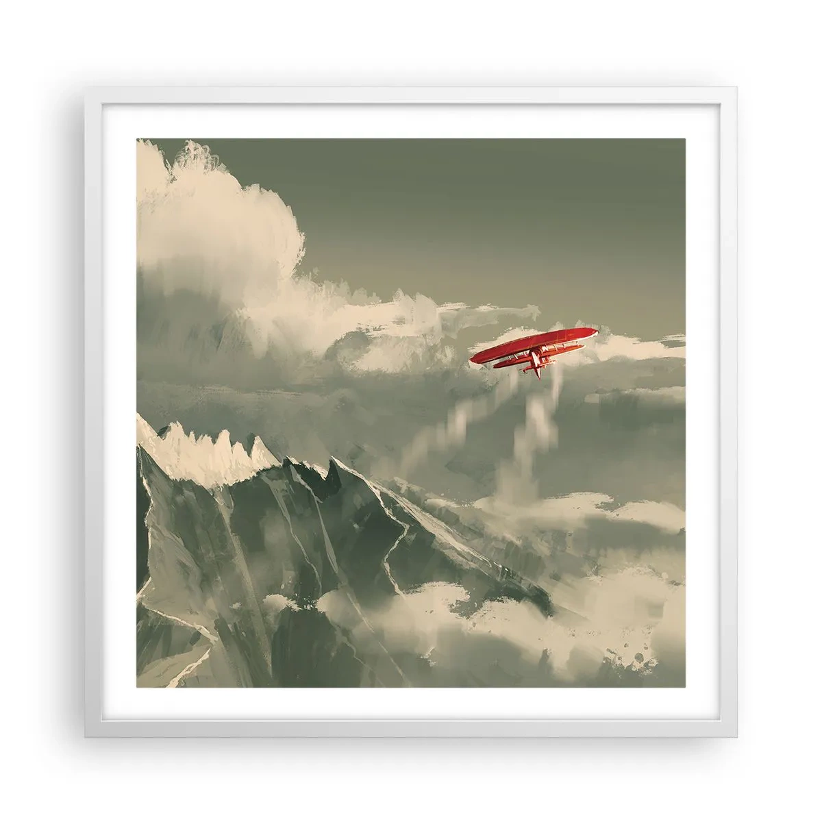 Affiche dans un cadre blanc - Poster - Pionnier intrépide - 60x60 cm