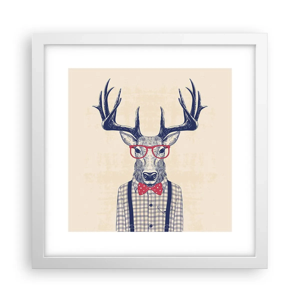 Affiche dans un cadre blanc - Poster - Une extravagance amusante - 30x30 cm