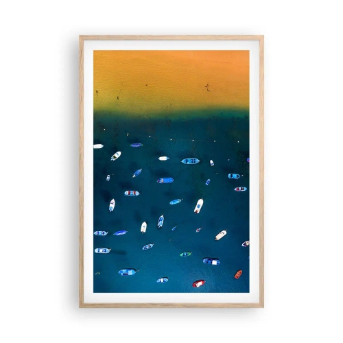 Affiche dans un chêne clair - Poster - Jeu de vacances - 61x91 cm