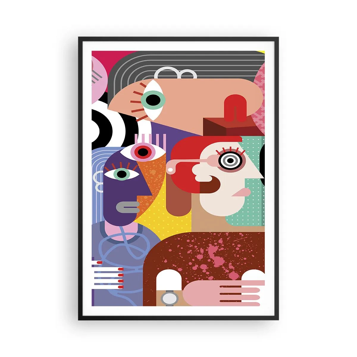 Affiche dans un cadre noir - Poster - Nous par M. Picasso - 70x100 cm