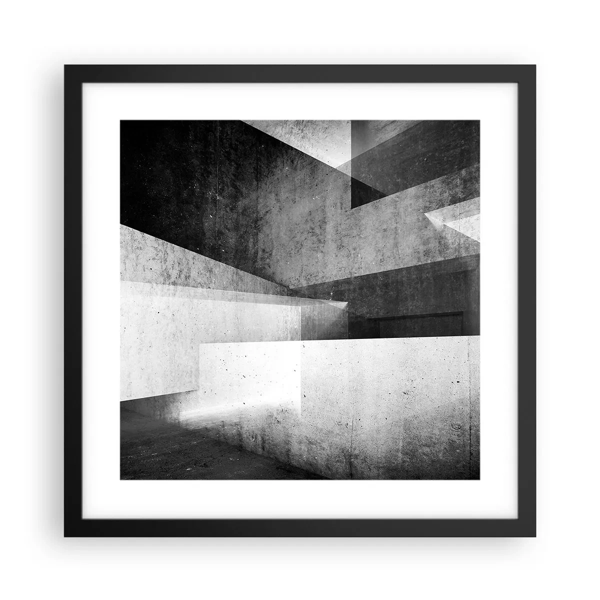 Affiche dans un cadre noir - Poster - Structure de l'espace - 40x40 cm