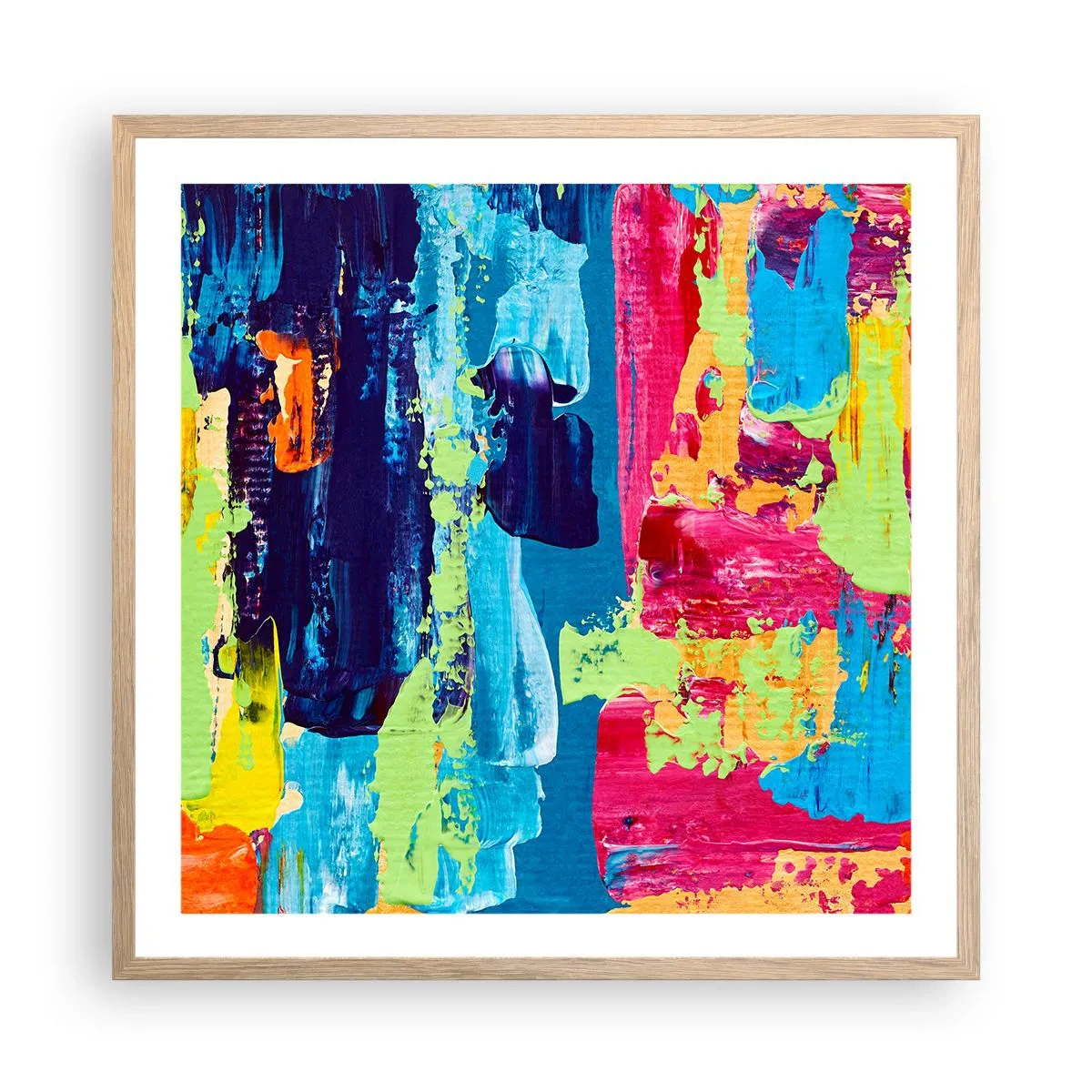 Affiche dans un chêne clair - Poster - La vie est belle! - 60x60 cm