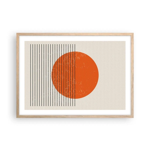 Affiche dans un chêne clair - Poster - Toujours le soleil - 70x50 cm