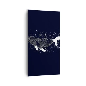 Impression sur toile - Image sur toile - Dans l'océan de l'univers - 65x120 cm