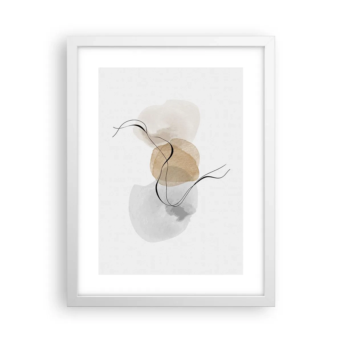 Affiche dans un cadre blanc - Poster - Perles d'air - 30x40 cm