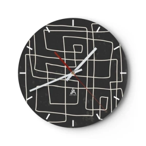 Horloge murale - Pendule murale - Pas aussi simple - 40x40 cm