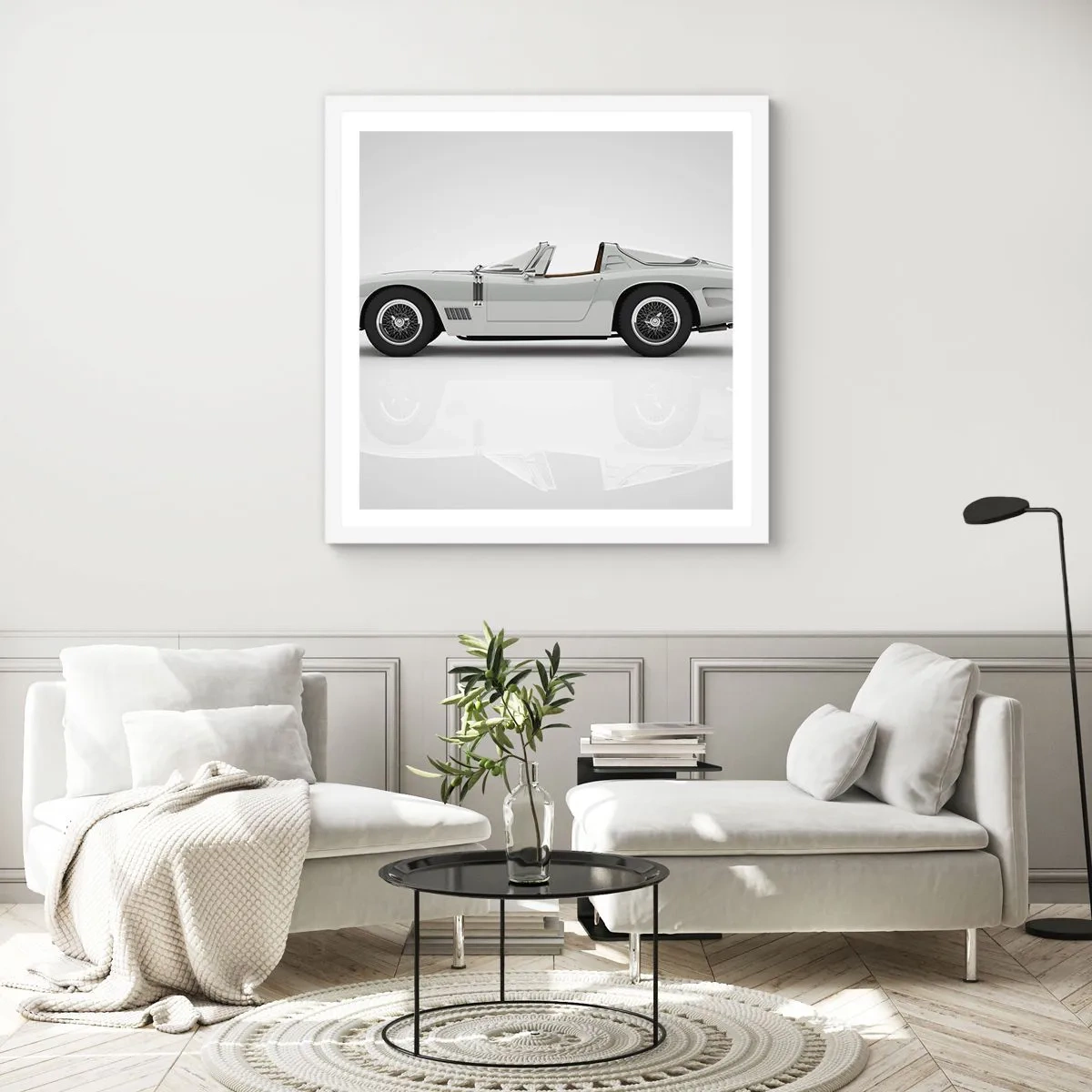 Affiche dans un cadre blanc - Poster - Promesse de plaisir - 50x50 cm