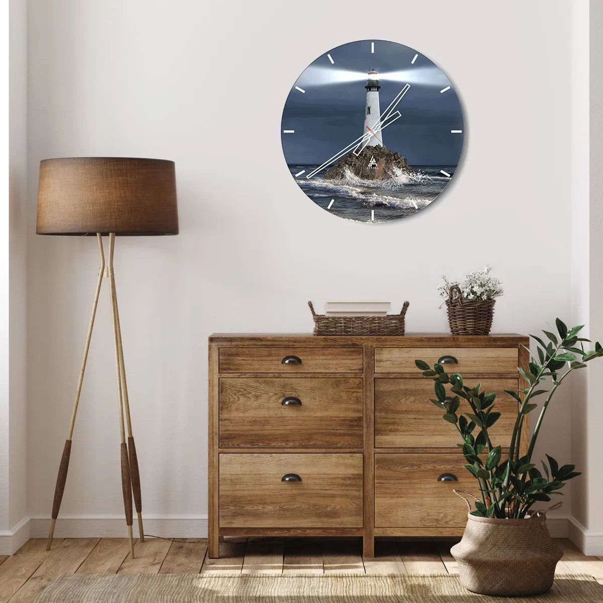 Horloge murale - Pendule murale - I… i… ici ! - 40x40 cm
