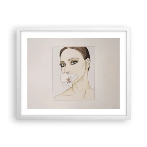 Affiche dans un cadre blanc - Poster - Symbole de l'élégance et de la beauté - 50x40 cm