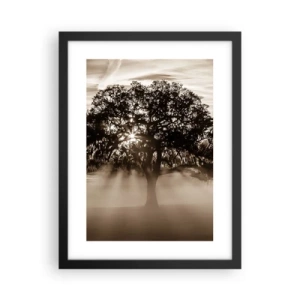Affiche dans un cadre noir - Poster - Arbre de bonnes nouvelles - 30x40 cm