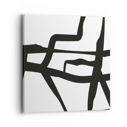 Impression sur toile - Image sur toile - Conception noir et blanc - 40x40 cm