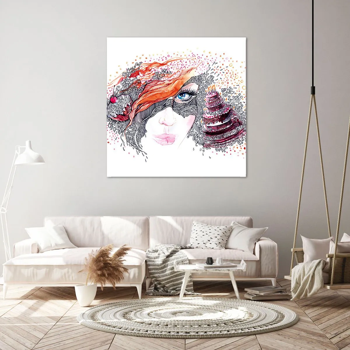 Impression sur toile - Image sur toile - Avec elle, c'est tous les jours la fête - 50x50 cm
