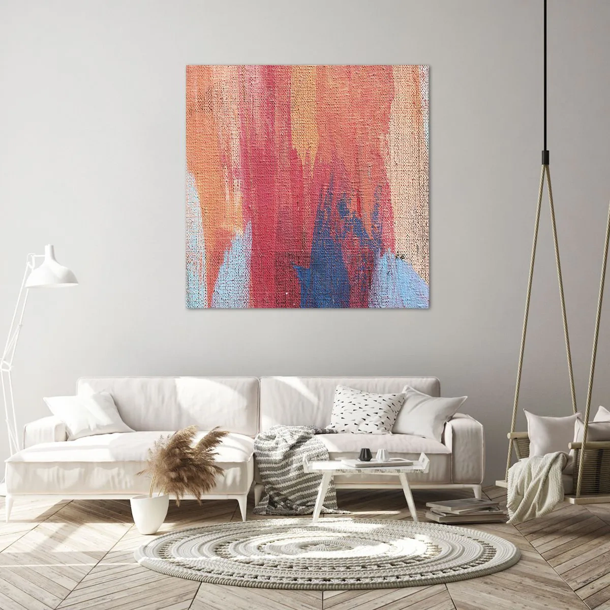 Impression sur toile - Image sur toile - Ecoulement de l'arc-en ciel - 60x60 cm