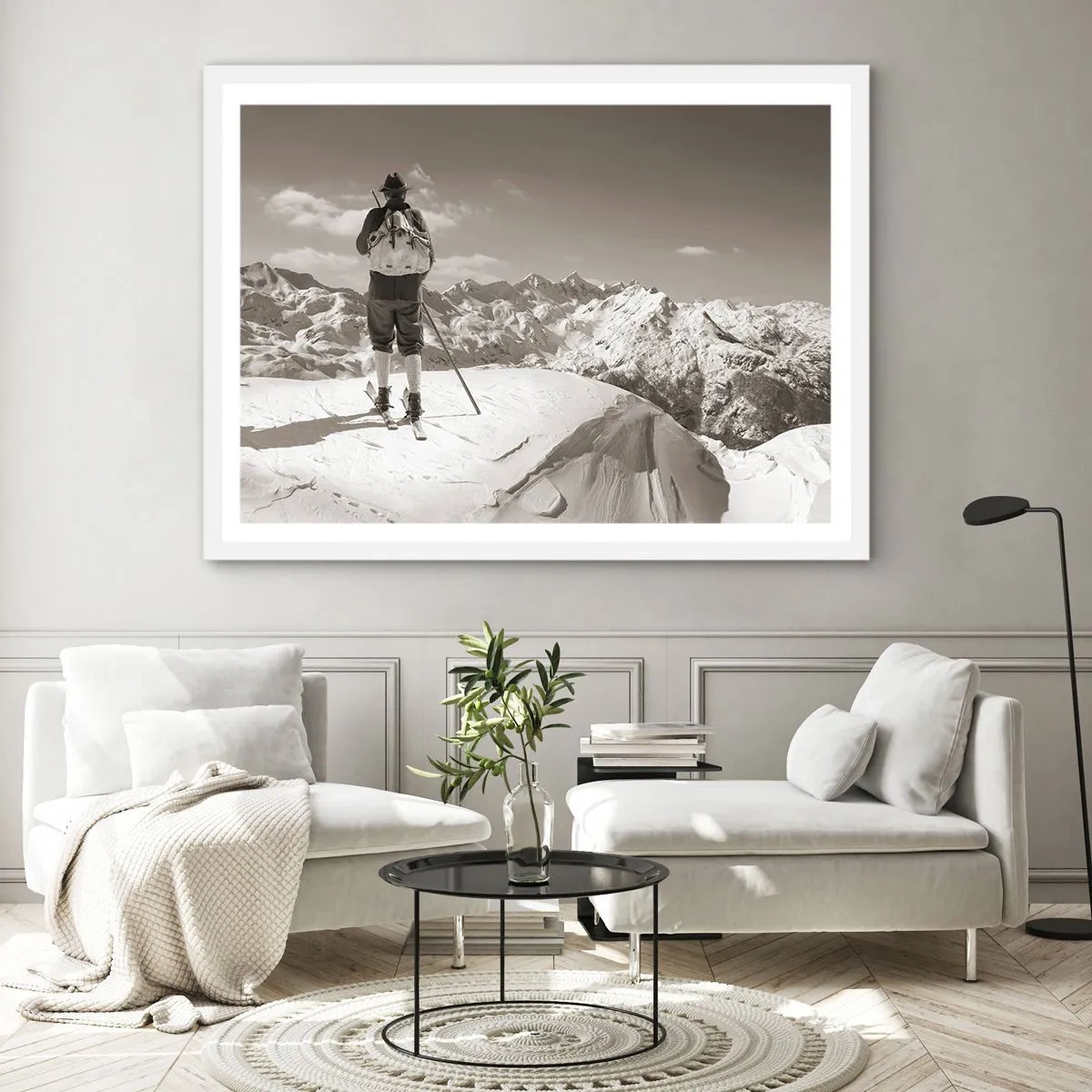 Affiche dans un cadre blanc - Poster - Toutes les mêmes ces montagnes - 40x30 cm