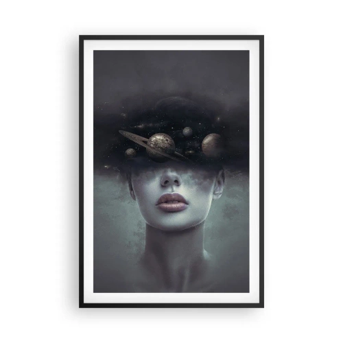 Affiche dans un cadre noir - Poster - Et les planètes deviennent folles... - 61x91 cm