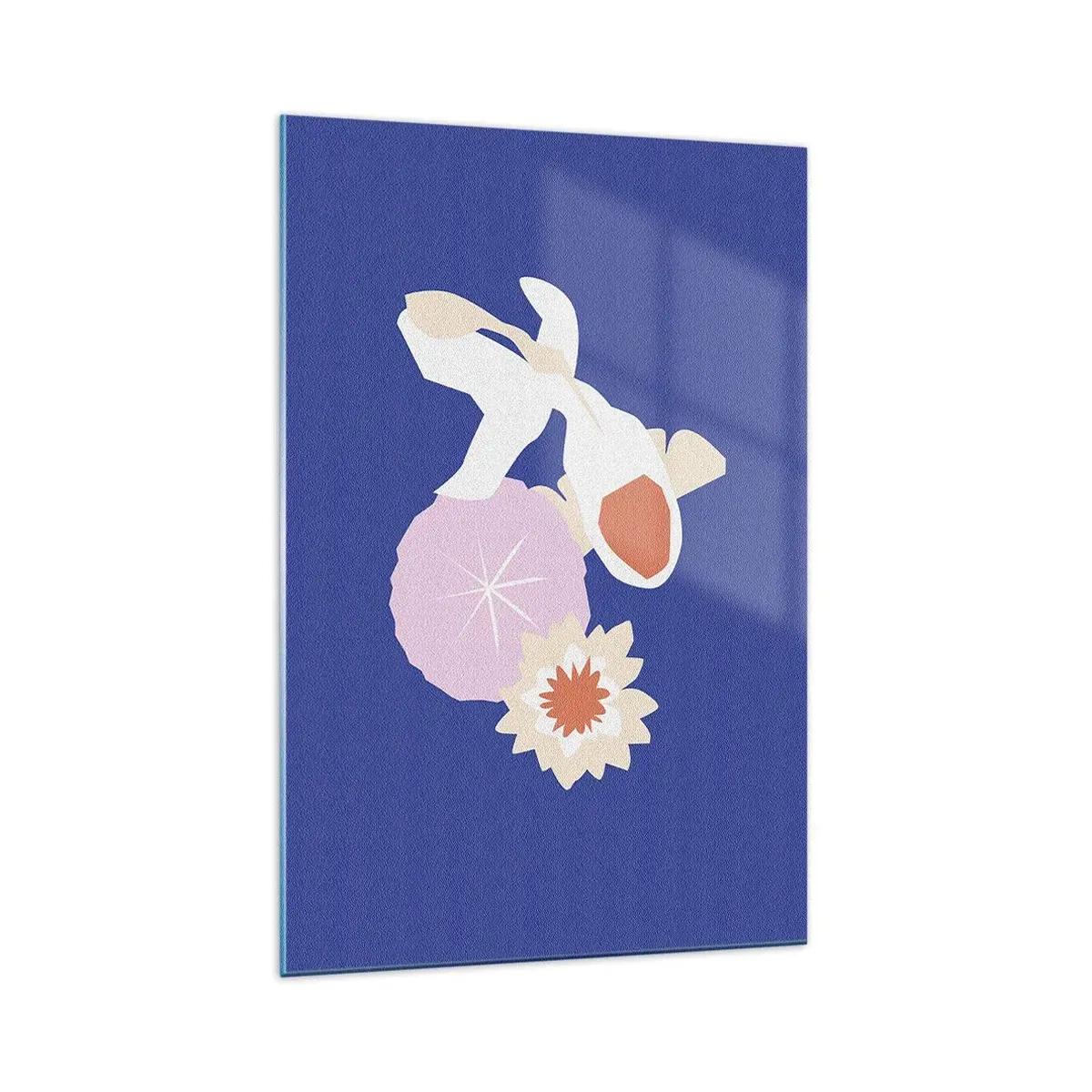 Impression sur verre - Image sur verre - Composition de fleurs et de bourgeons - 70x100 cm