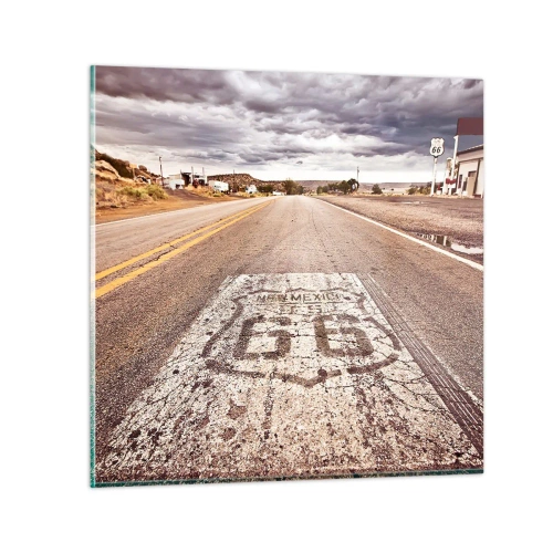 Impression sur verre - Image sur verre - Mother Road - une légende américaine - 60x60 cm