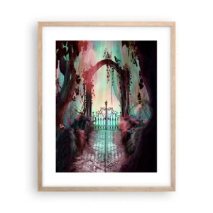 Affiche dans un chêne clair - Poster - Jardin secret - 40x50 cm