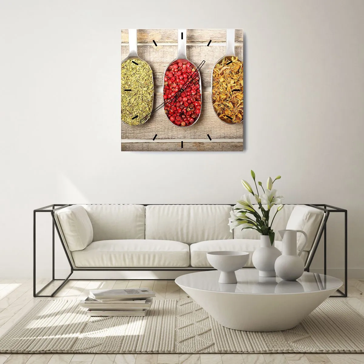 Horloge murale - Pendule murale - Magie de la cuisine - 30x30 cm