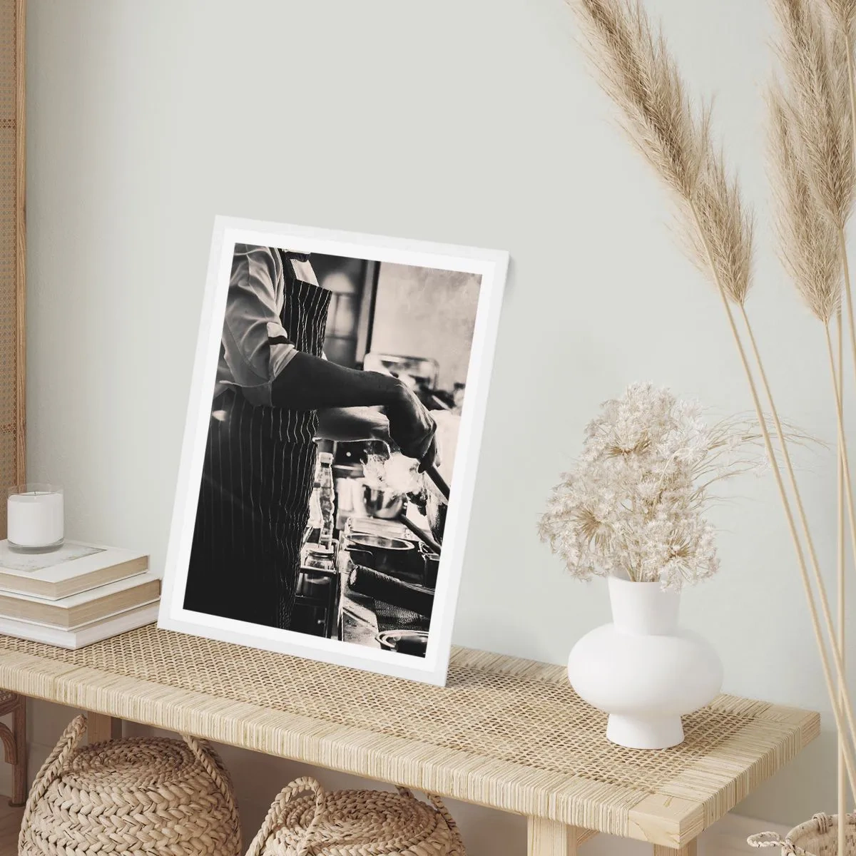 Affiche dans un cadre blanc - Poster - Alchimie des saveurs - 70x100 cm