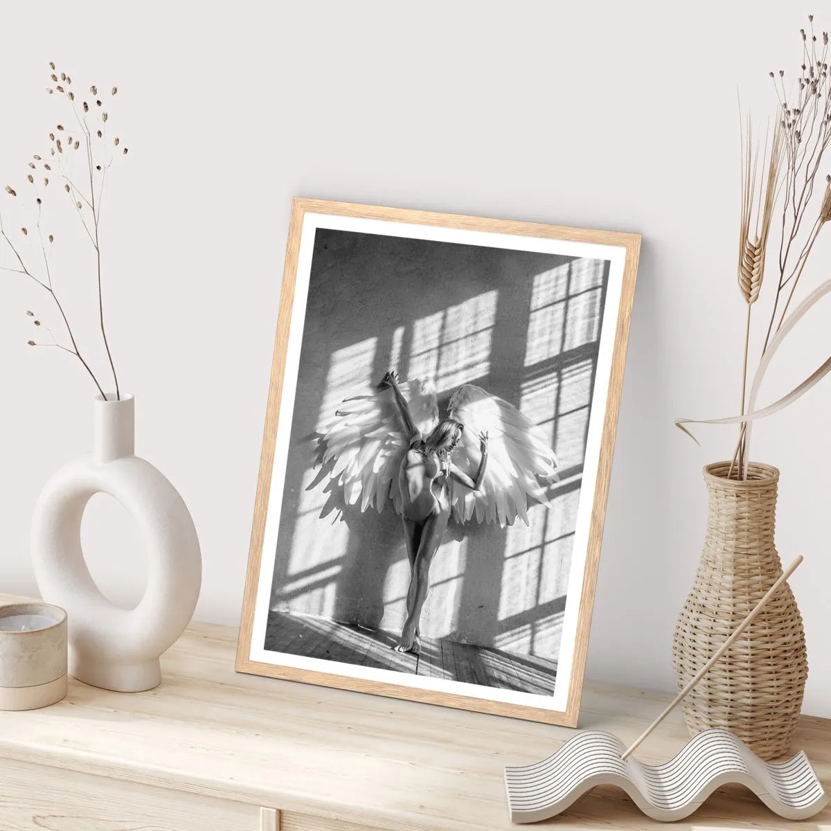 Affiche dans un chêne clair - Poster - Directement du ciel - 30x40 cm