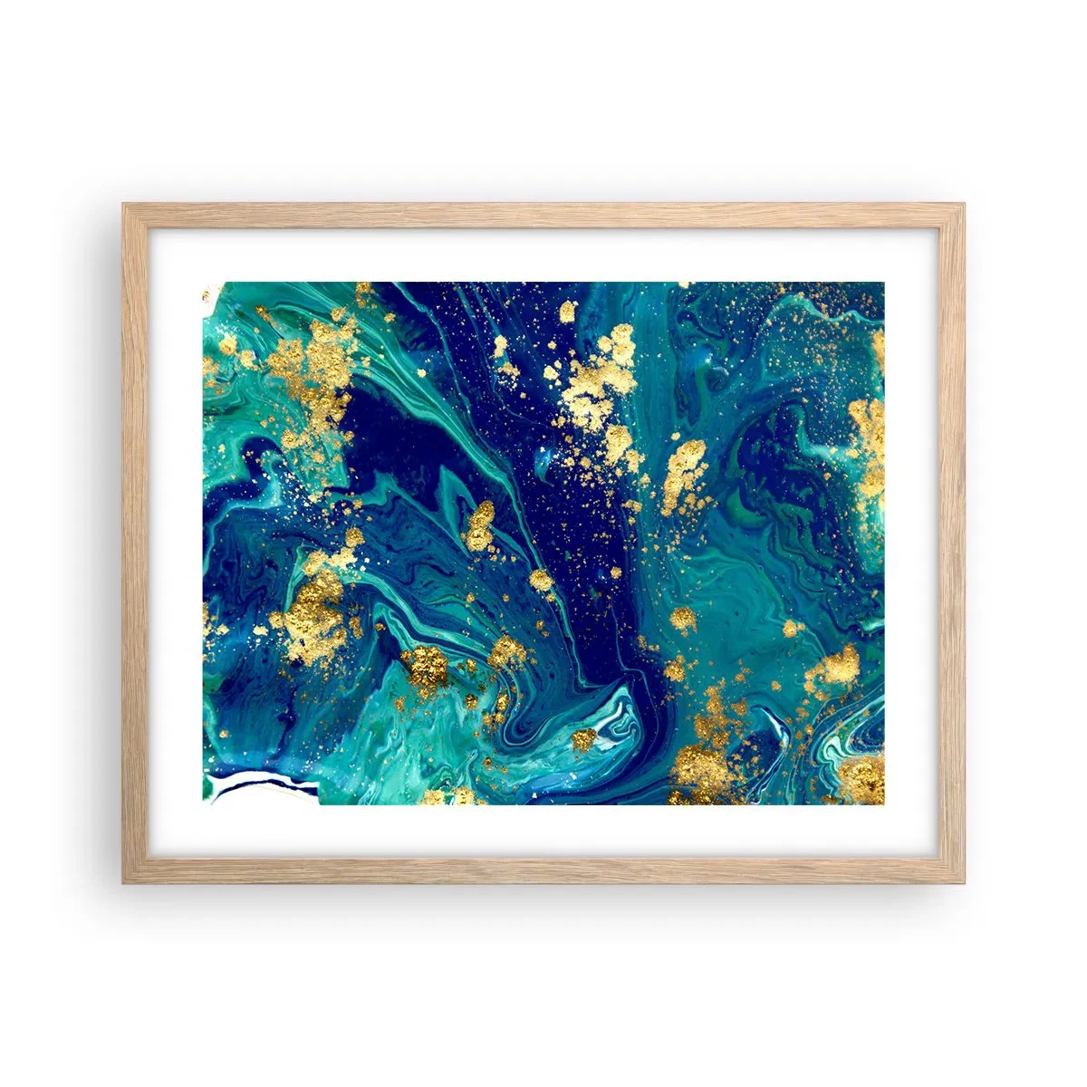 Affiche dans un chêne clair - Poster - Les pétales du soleil - 50x40 cm