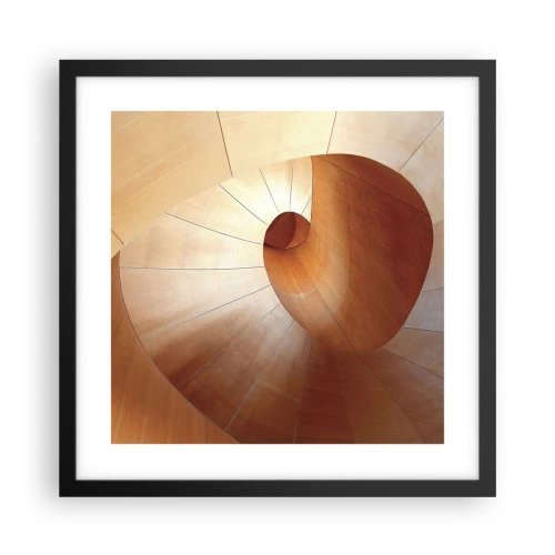 Affiche dans un cadre noir - Poster - Serpentin architectural - 40x40 cm