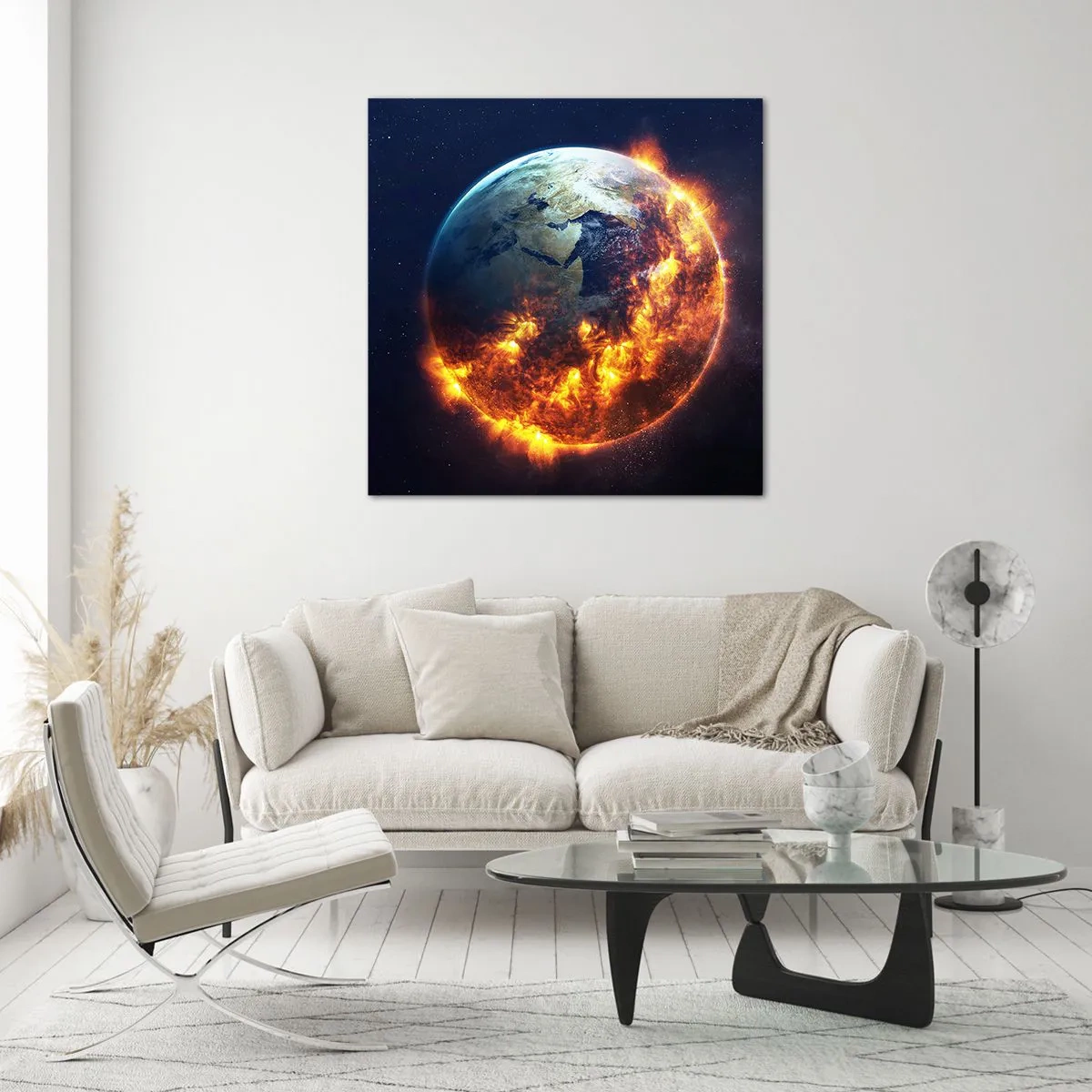 Impression sur verre - Image sur verre - La flamme de l'apocalypse - 30x30 cm