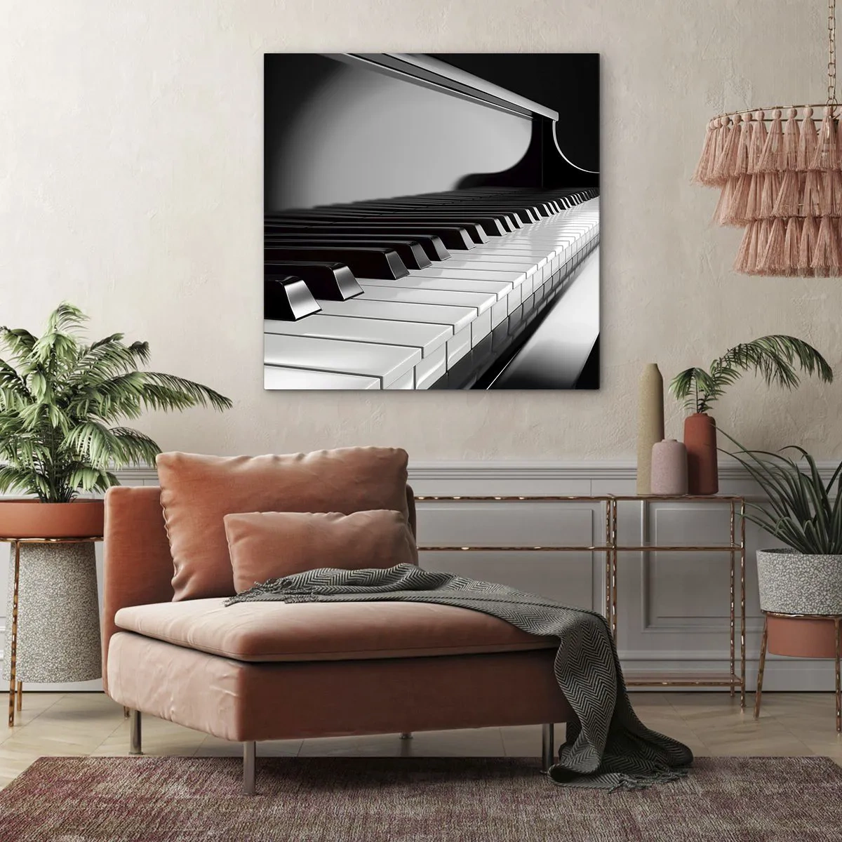 Impression sur toile - Image sur toile - Harmonie des formes et des couleurs - 30x30 cm