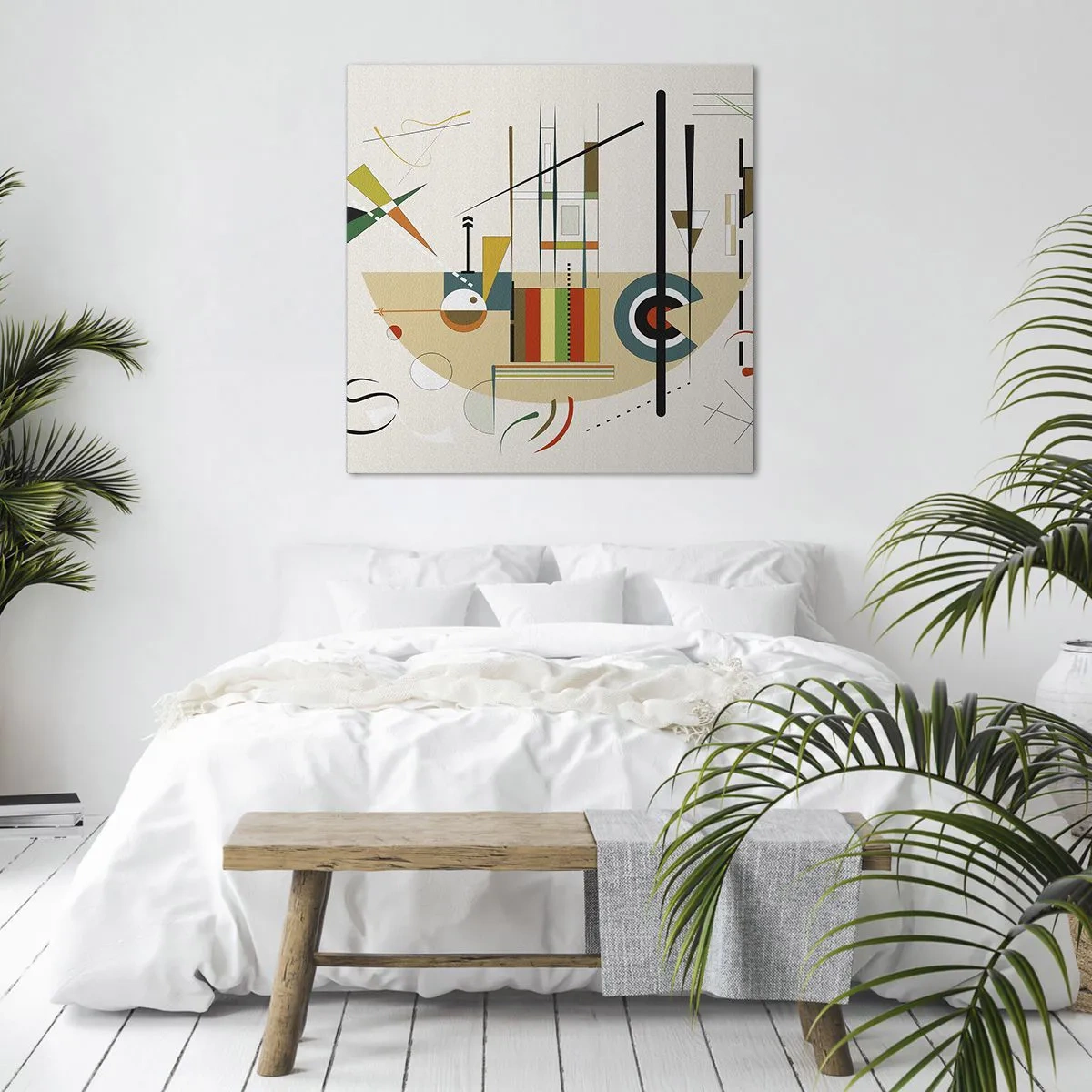 Impression sur toile - Image sur toile - Et le monde s’amuse - 70x70 cm