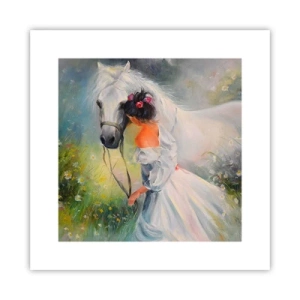 Affiche - Poster - Comme dans un beau rêve - 30x30 cm