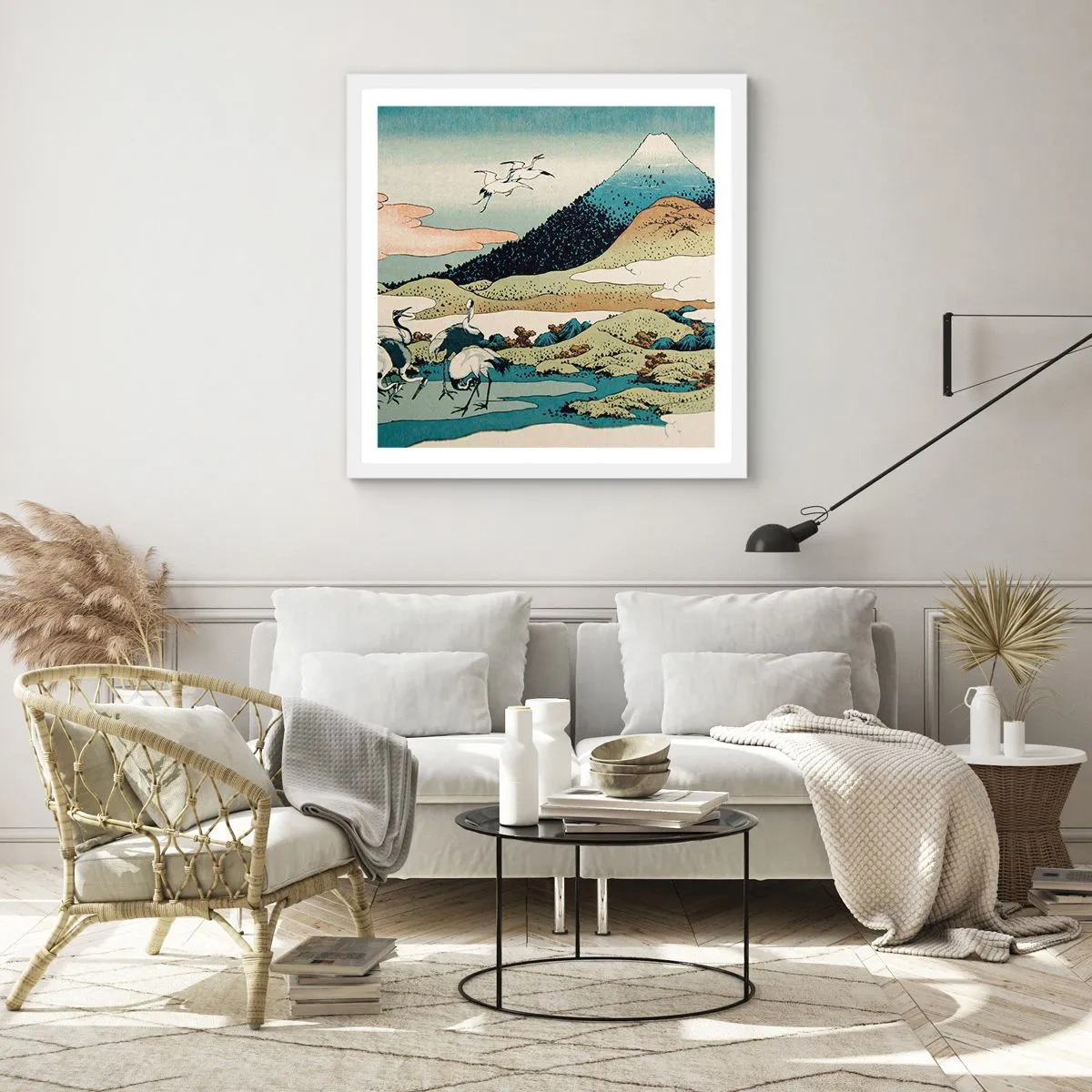 Affiche dans un cadre blanc - Poster - Avec une âme japonnaise - 60x60 cm