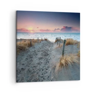 Impression sur toile - Image sur toile - Tu as versé l'éclat de l'arc-en-ciel sur les flots - 60x60 cm