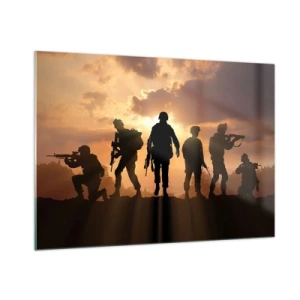 Impression sur verre - Image sur verre - Frères d'armes - 100x70cm - Brothers in arms - Décoration murale moderne pour le salon et la chambre ARTTOR
